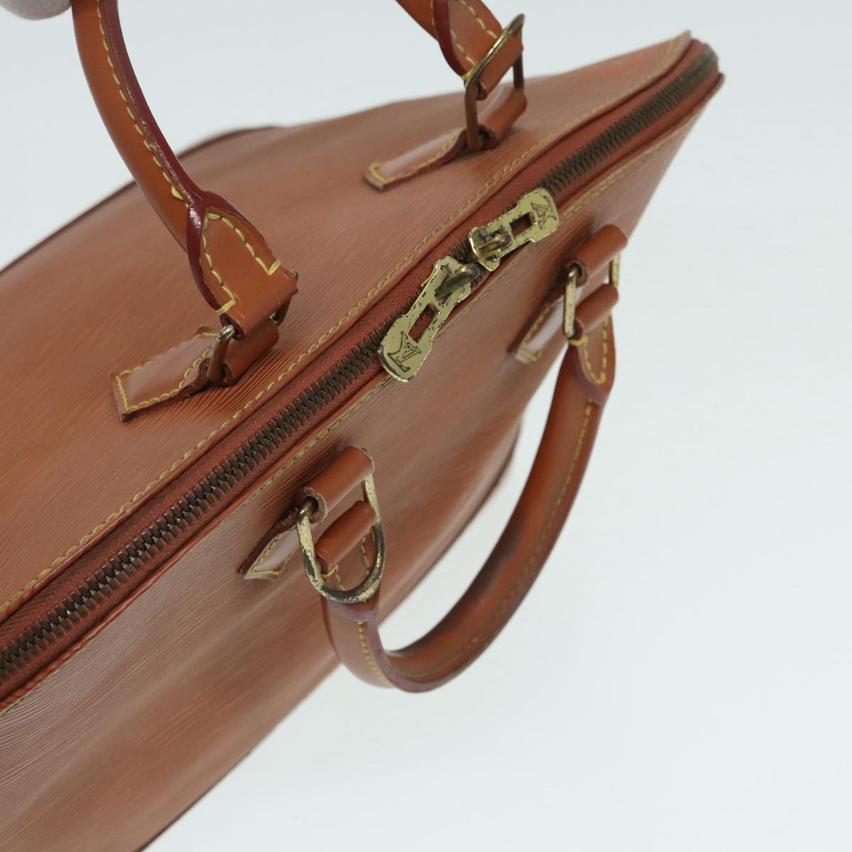 LOUIS VUITTON Epi Alma Hand Bag Brown Zipangu Gold M52148 LV 87498