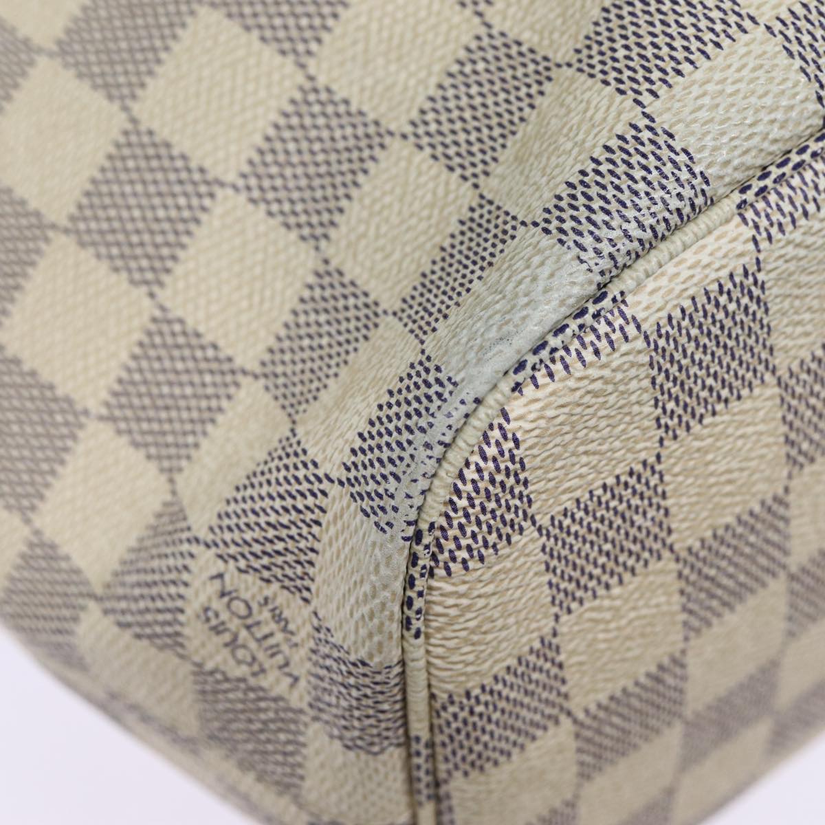 LOUIS VUITTON Damier Azur Neverfull PM Tote Bag N41362 LV 87565