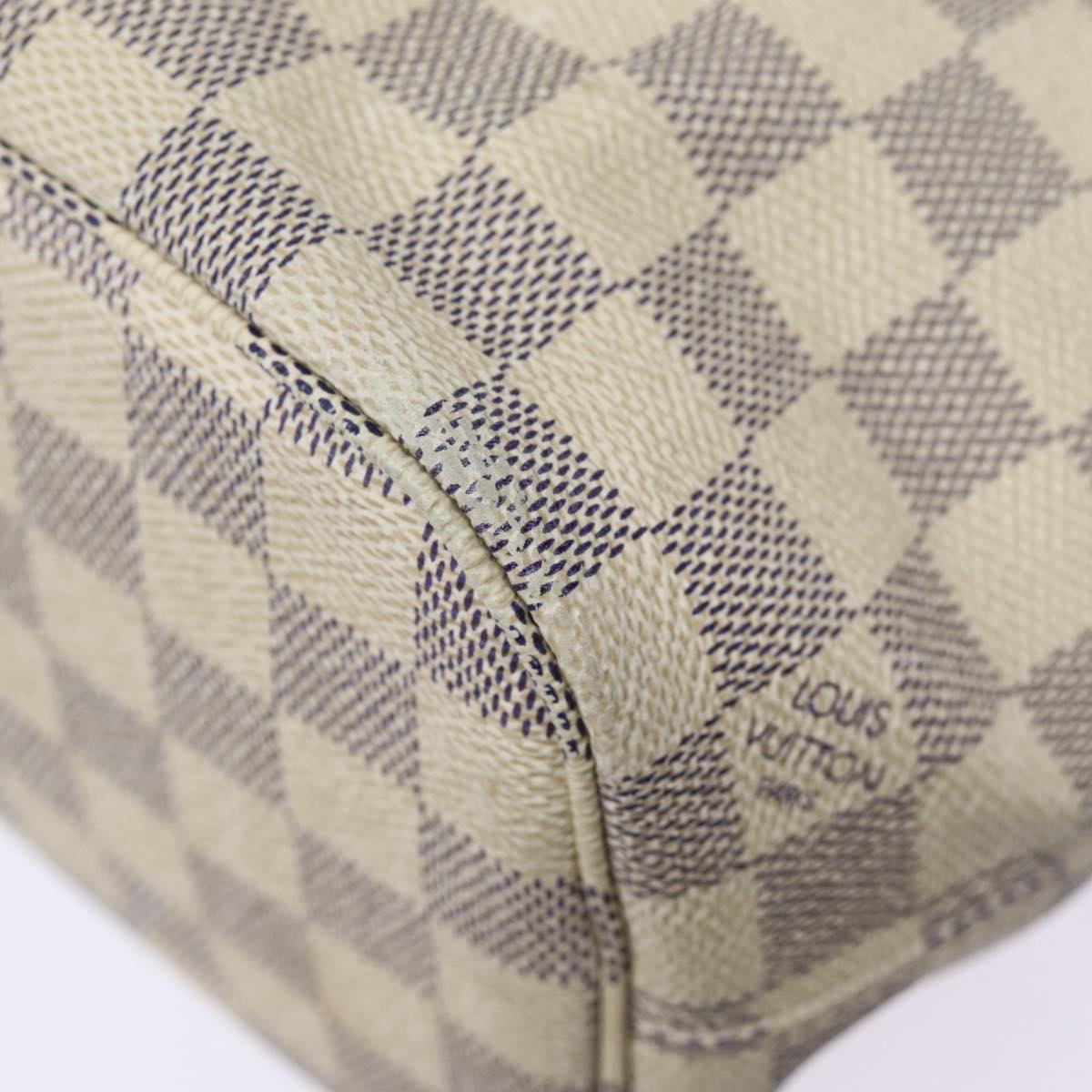 LOUIS VUITTON Damier Azur Neverfull PM Tote Bag N41362 LV 87565