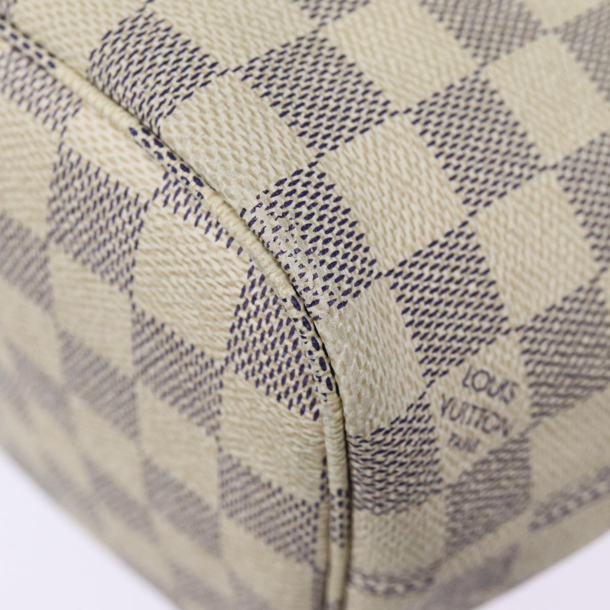 LOUIS VUITTON Damier Azur Neverfull PM Tote Bag N41362 LV 87565