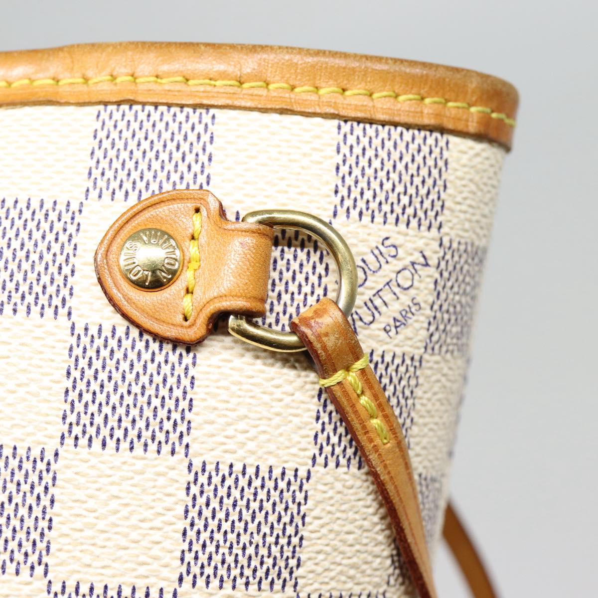LOUIS VUITTON Damier Azur Neverfull PM Tote Bag N41362 LV 87565