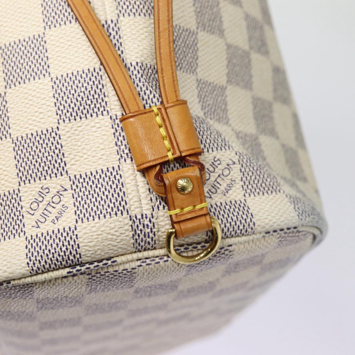 LOUIS VUITTON Damier Azur Neverfull PM Tote Bag N41362 LV 87565