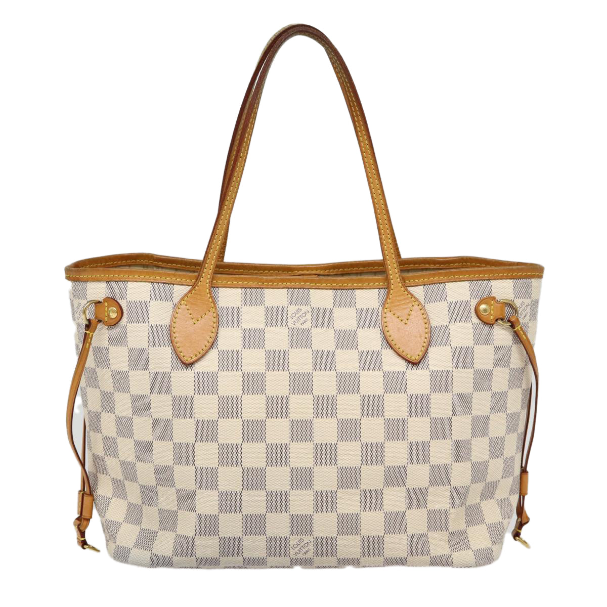 LOUIS VUITTON Damier Azur Neverfull PM Tote Bag N41362 LV 87565