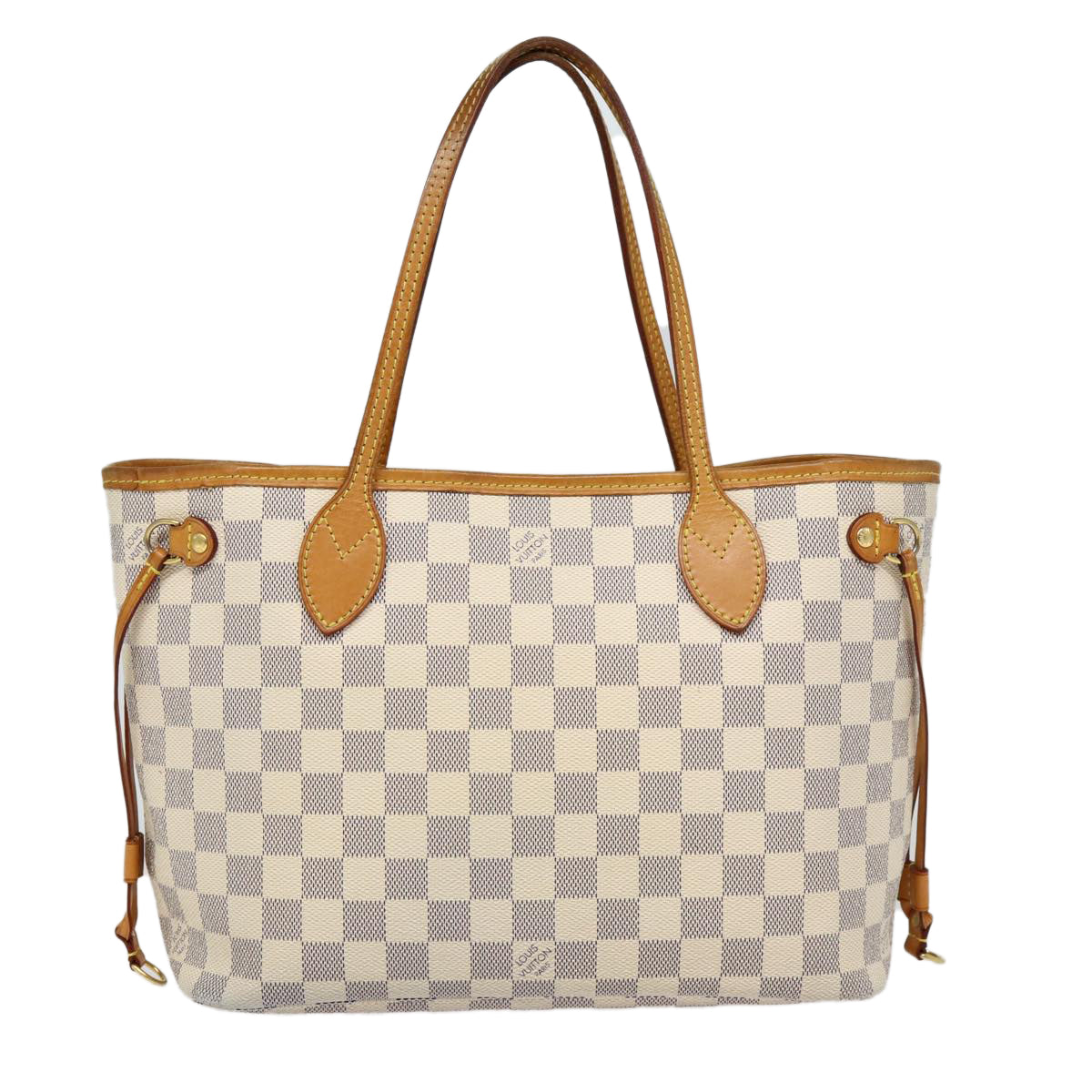 LOUIS VUITTON Damier Azur Neverfull PM Tote Bag N41362 LV 87565