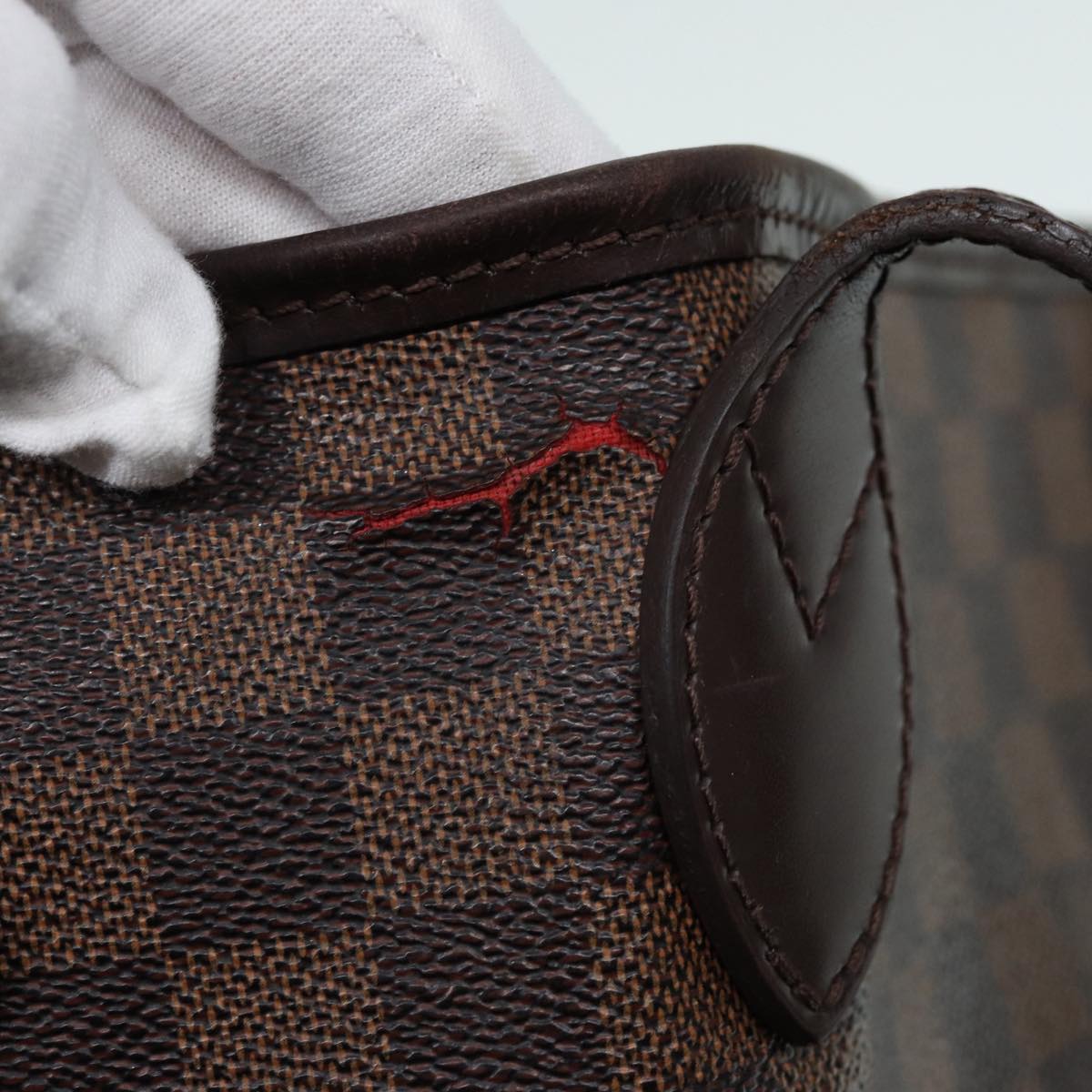LOUIS VUITTON Damier Ebene Neverfull MM Tote Bag N51105 LV 87567