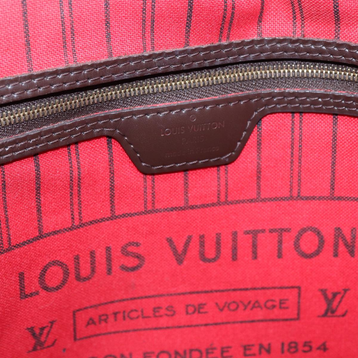 LOUIS VUITTON Damier Ebene Neverfull MM Tote Bag N51105 LV 87567