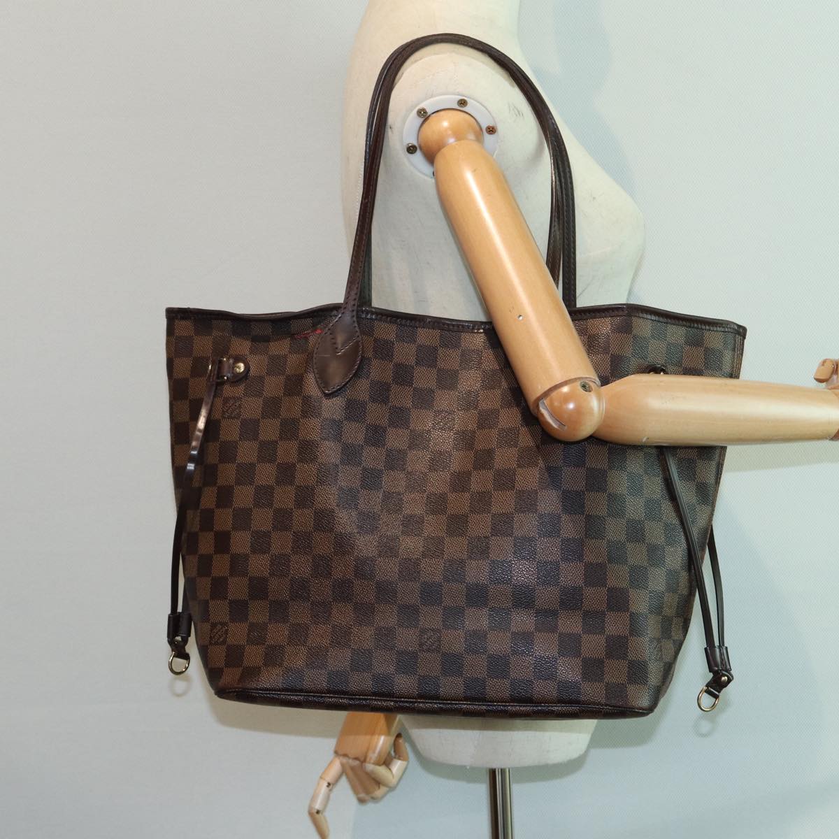 LOUIS VUITTON Damier Ebene Neverfull MM Tote Bag N51105 LV 87567