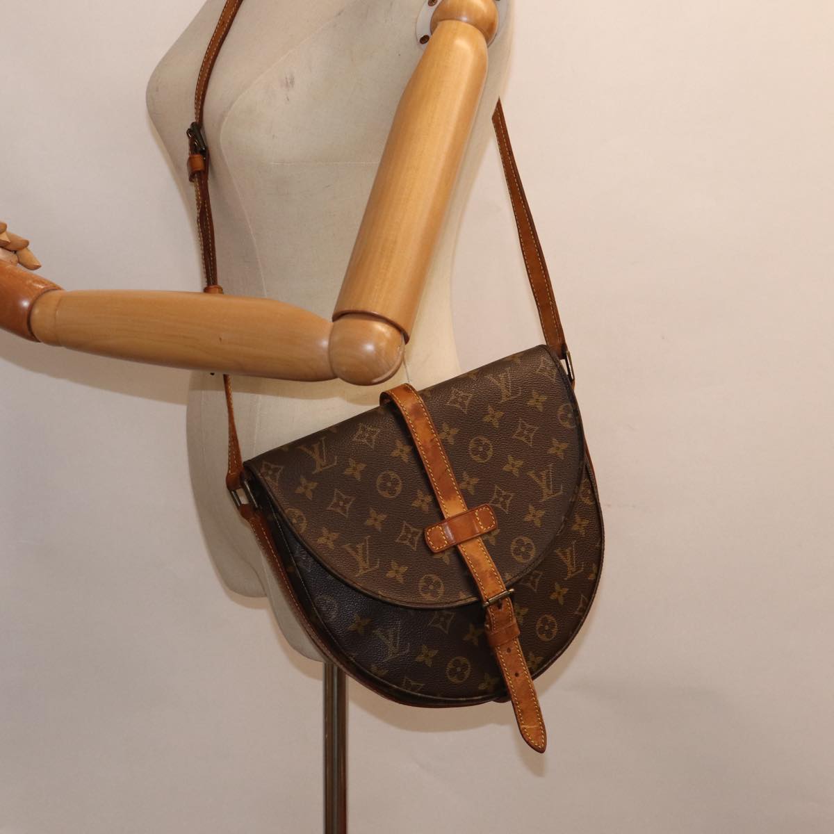 LOUIS VUITTON Monogram Chantilly GM Shoulder Bag M51232 LV 87588