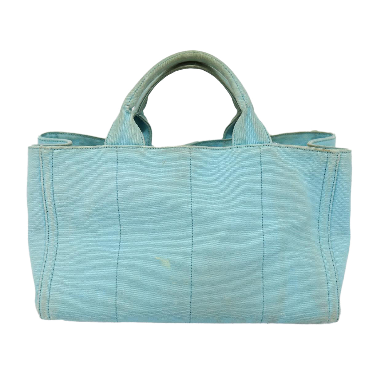 Luxury Prada Canapa GM Hand Bag Canvas 2way Light Blue  87668