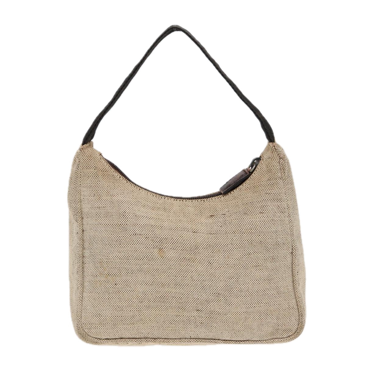 Luxury Prada Hand Bag Canvas Beige  87677
