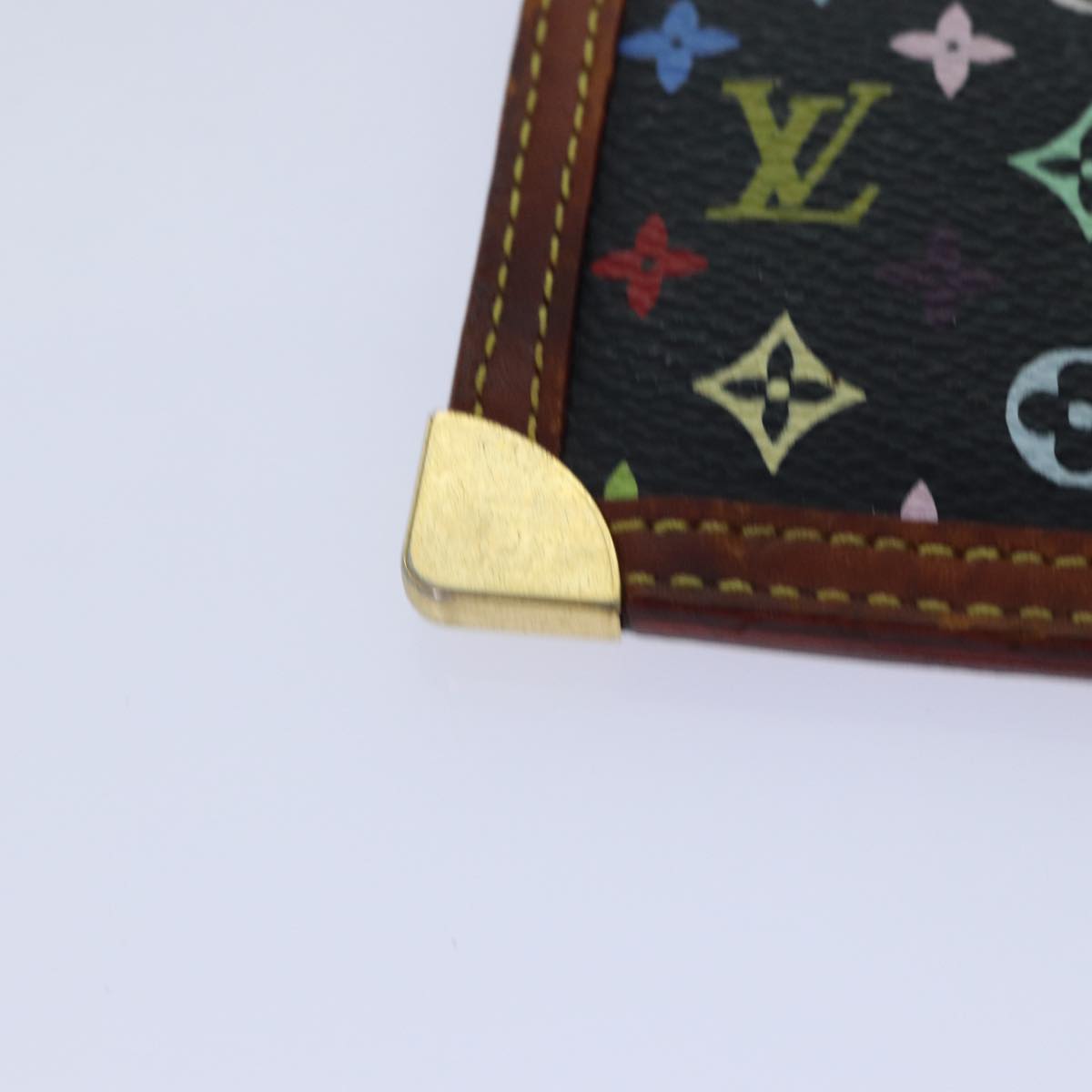 LOUIS VUITTON Monogram Multicolor Pochette Cles Purse Black M92654 LV 87691