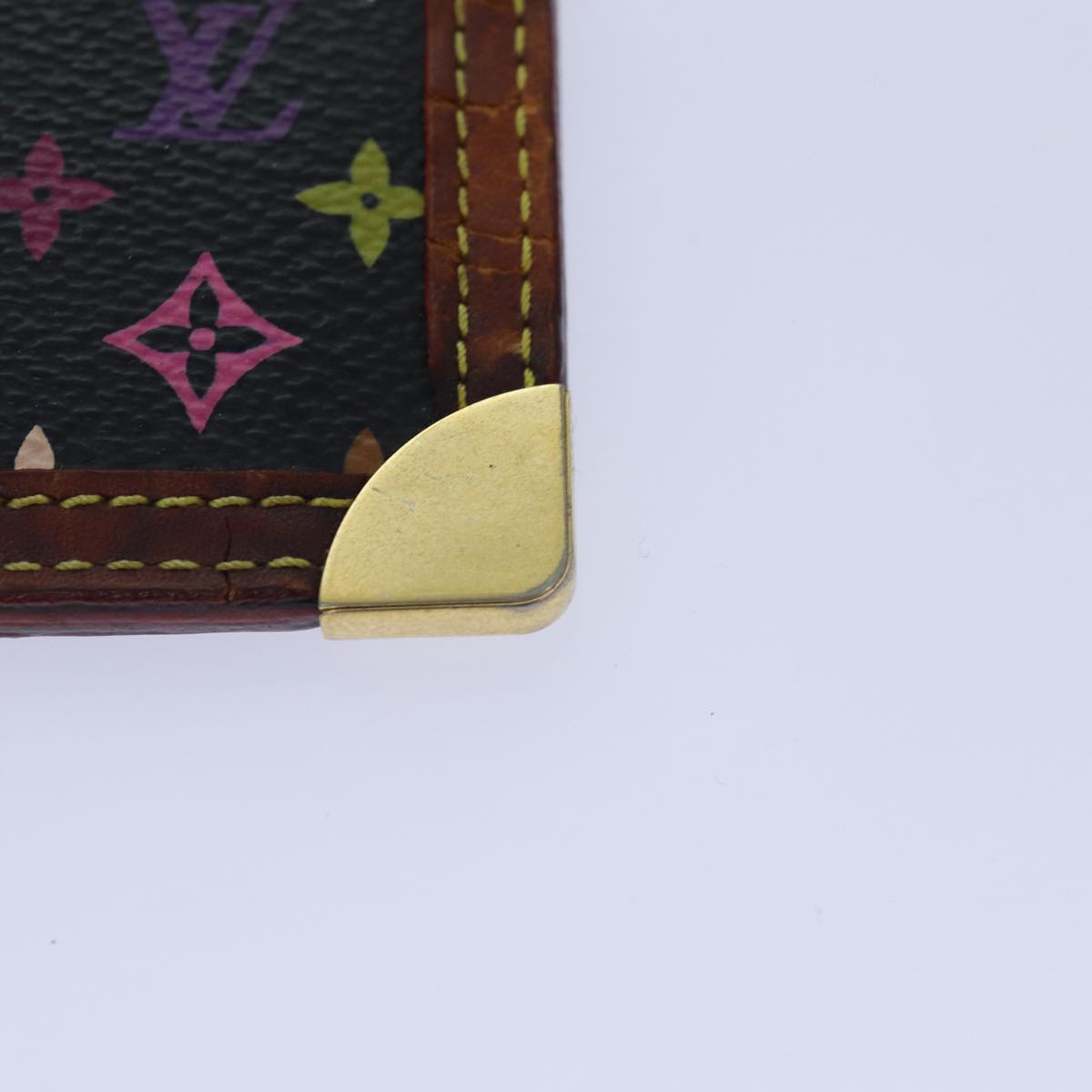 LOUIS VUITTON Monogram Multicolor Pochette Cles Purse Black M92654 LV 87691