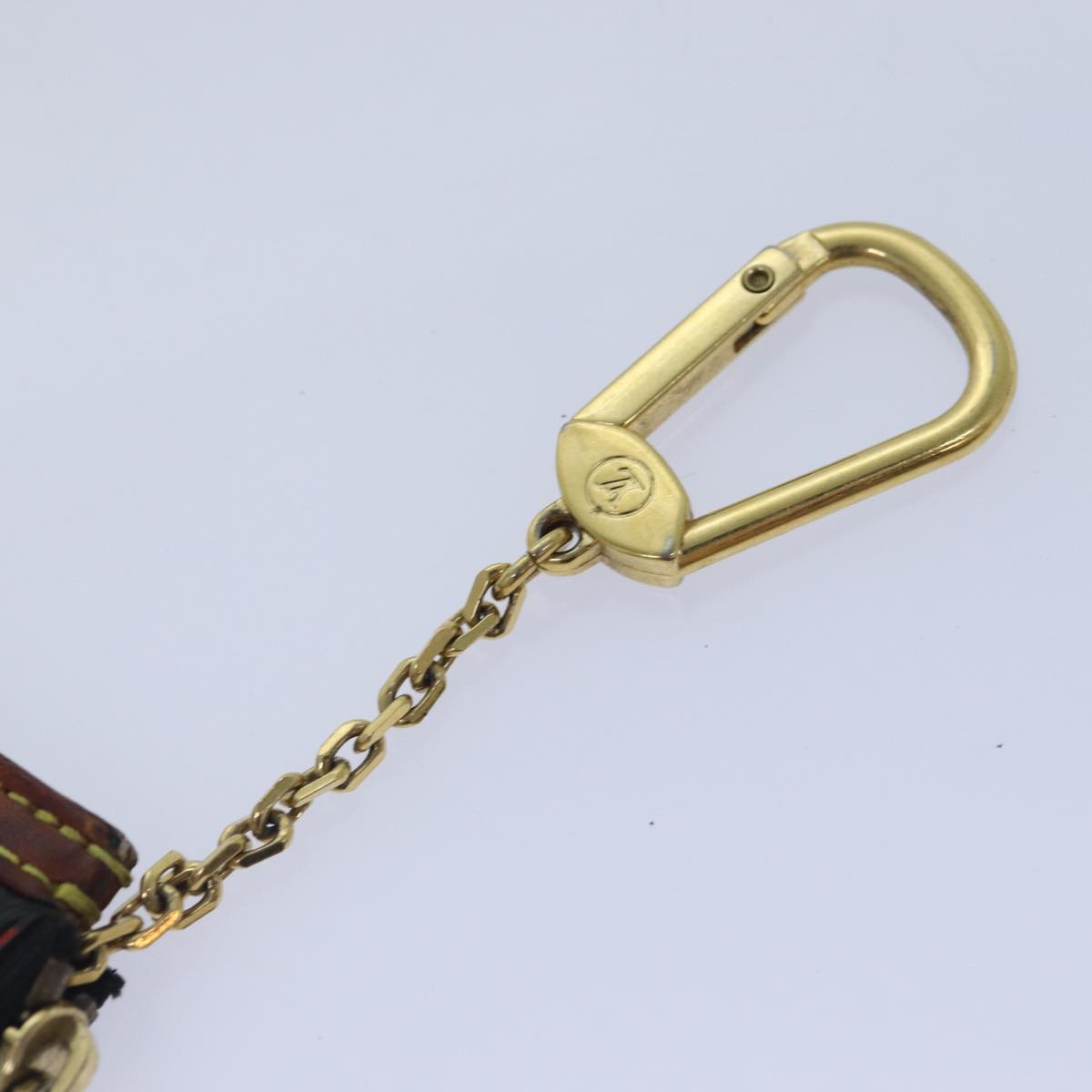 LOUIS VUITTON Monogram Multicolor Pochette Cles Purse Black M92654 LV 87691