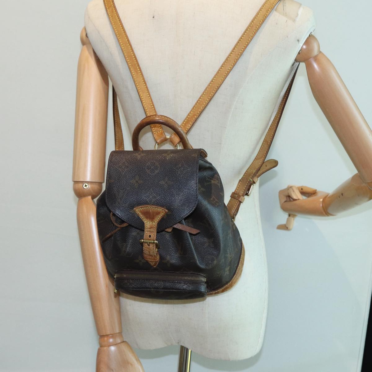 LOUIS VUITTON Monogram Montsouris PM Backpack M51137 LV 87701