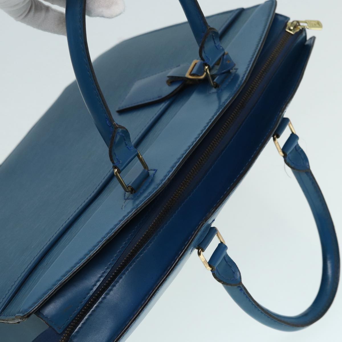 LOUIS VUITTON Epi Riviera Hand Bag Blue M48185 LV 87715