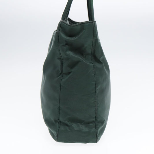 Luxury Prada Tote Bag Nylon Khaki Silver  87760