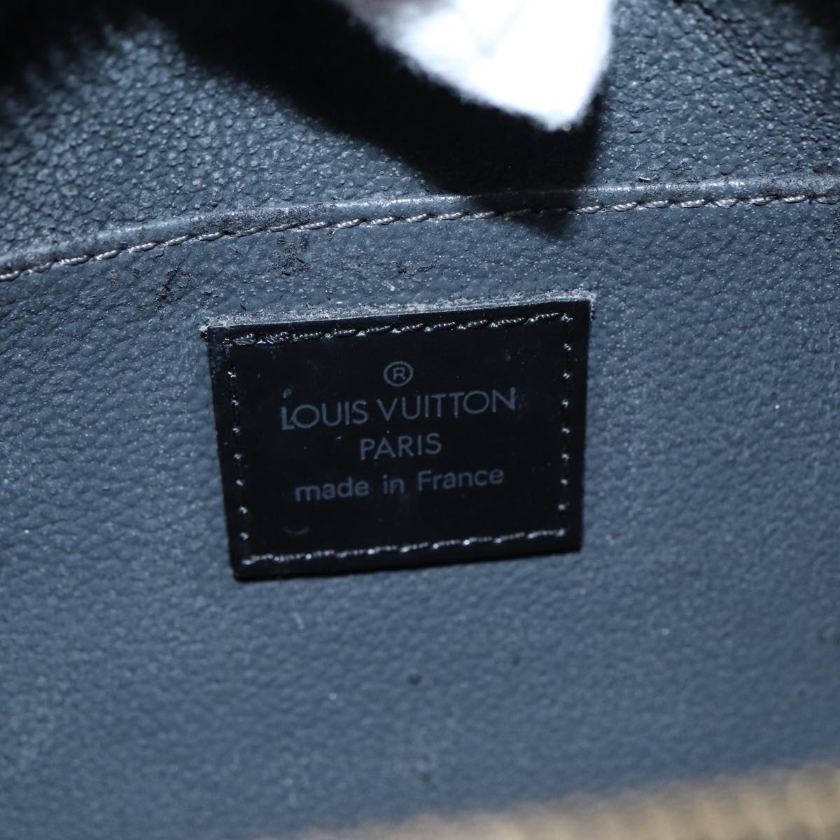 LOUIS VUITTON Epi Dauphine MM Pouch Black M48452 LV 87789