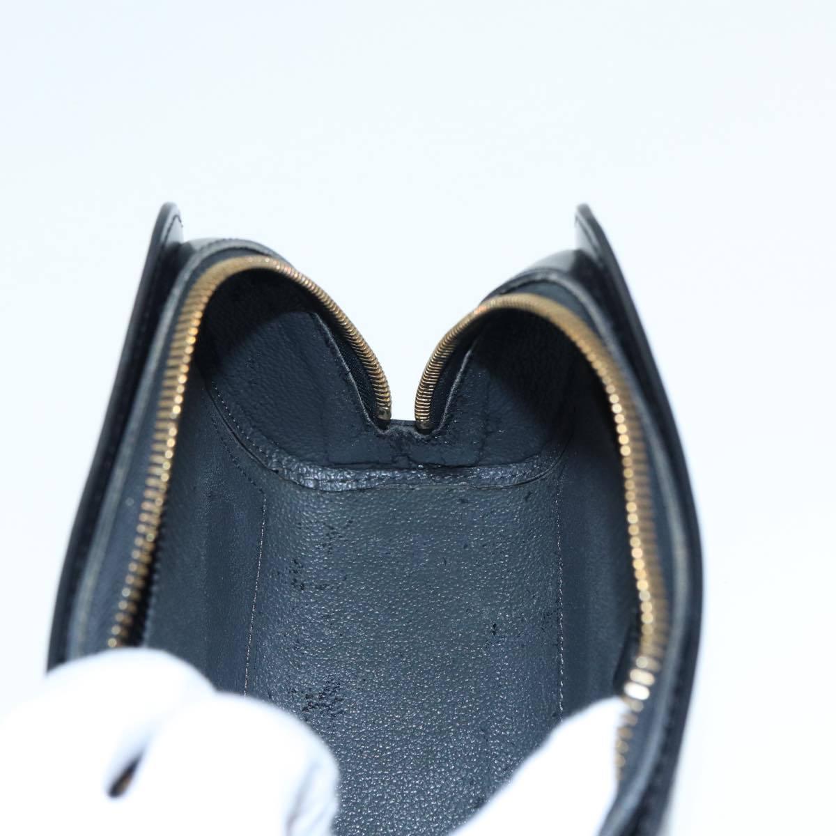 LOUIS VUITTON Epi Dauphine MM Pouch Black M48452 LV 87789