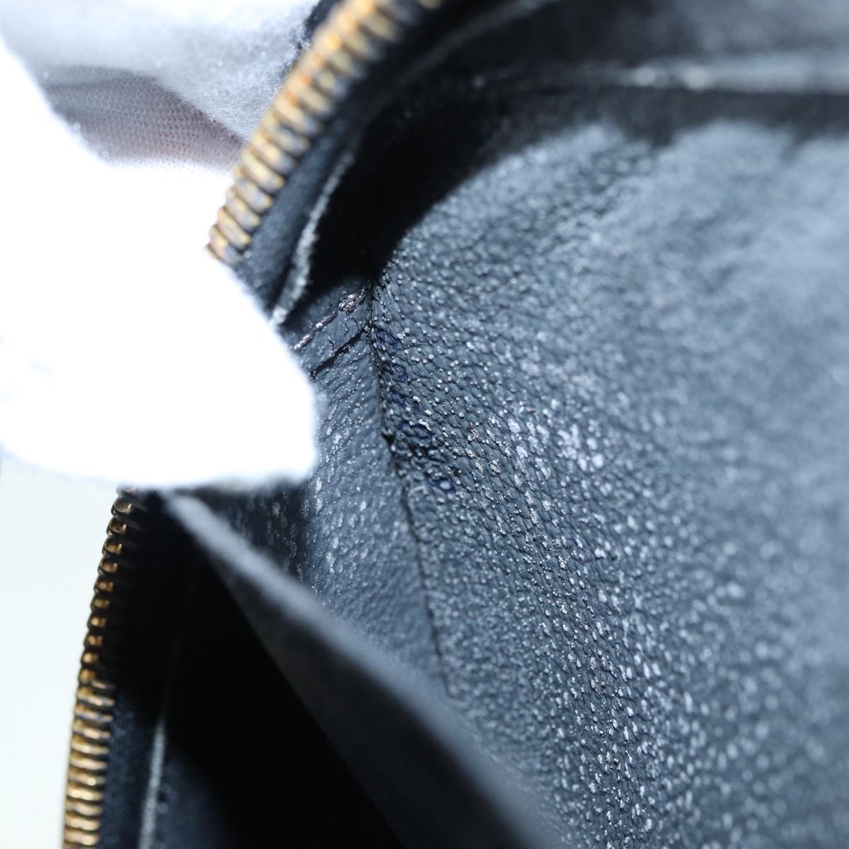 LOUIS VUITTON Epi Dauphine MM Pouch Black M48452 LV 87789