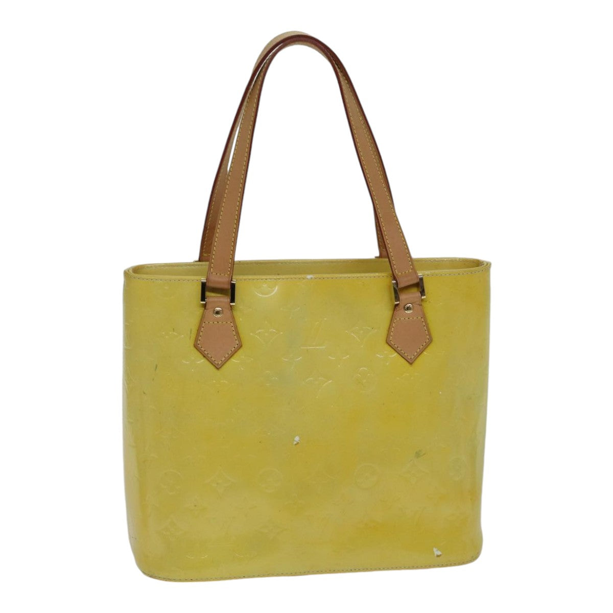 LOUIS VUITTON Monogram Vernis Houston Hand Bag Gris M91053 LV 87791