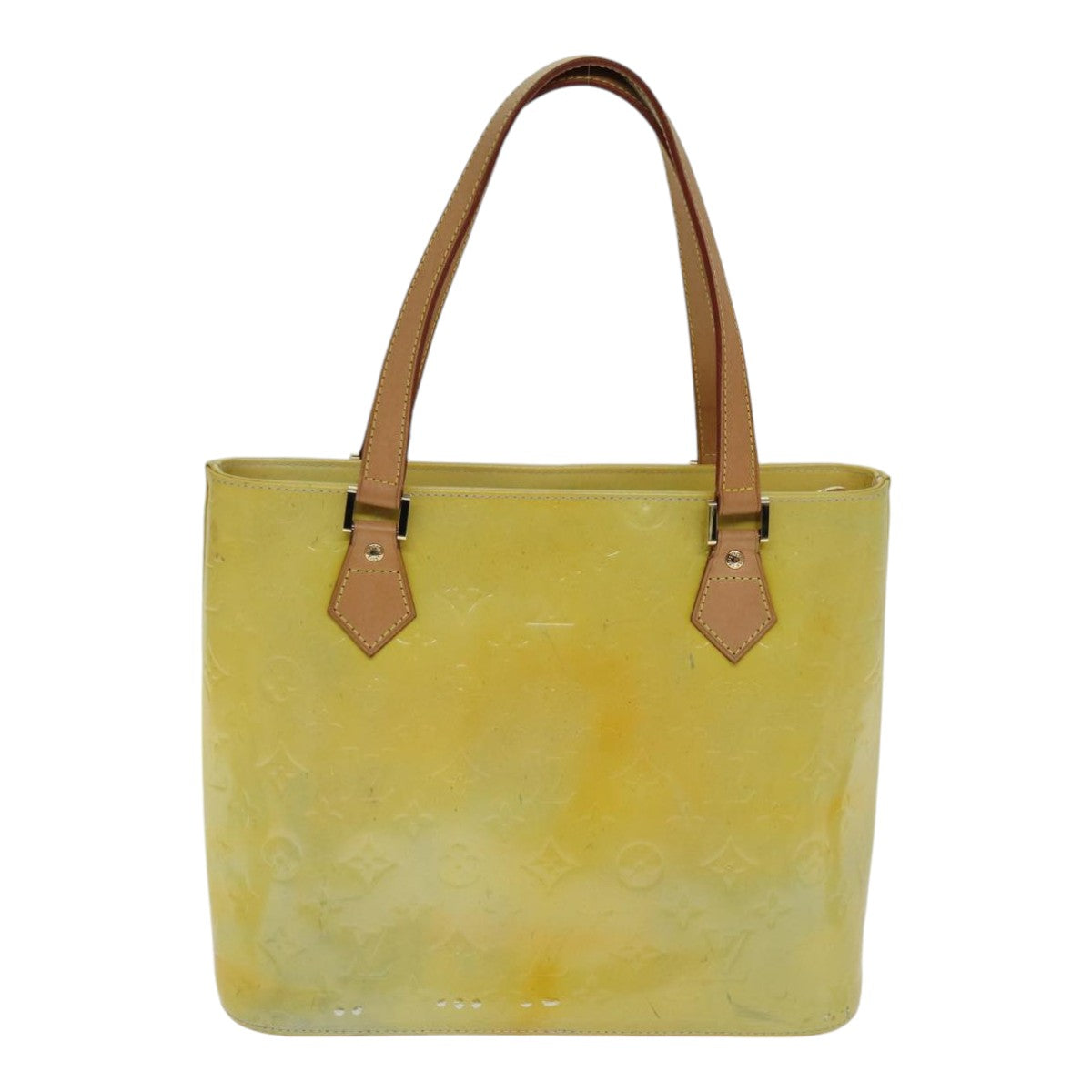 LOUIS VUITTON Monogram Vernis Houston Hand Bag Gris M91053 LV 87791