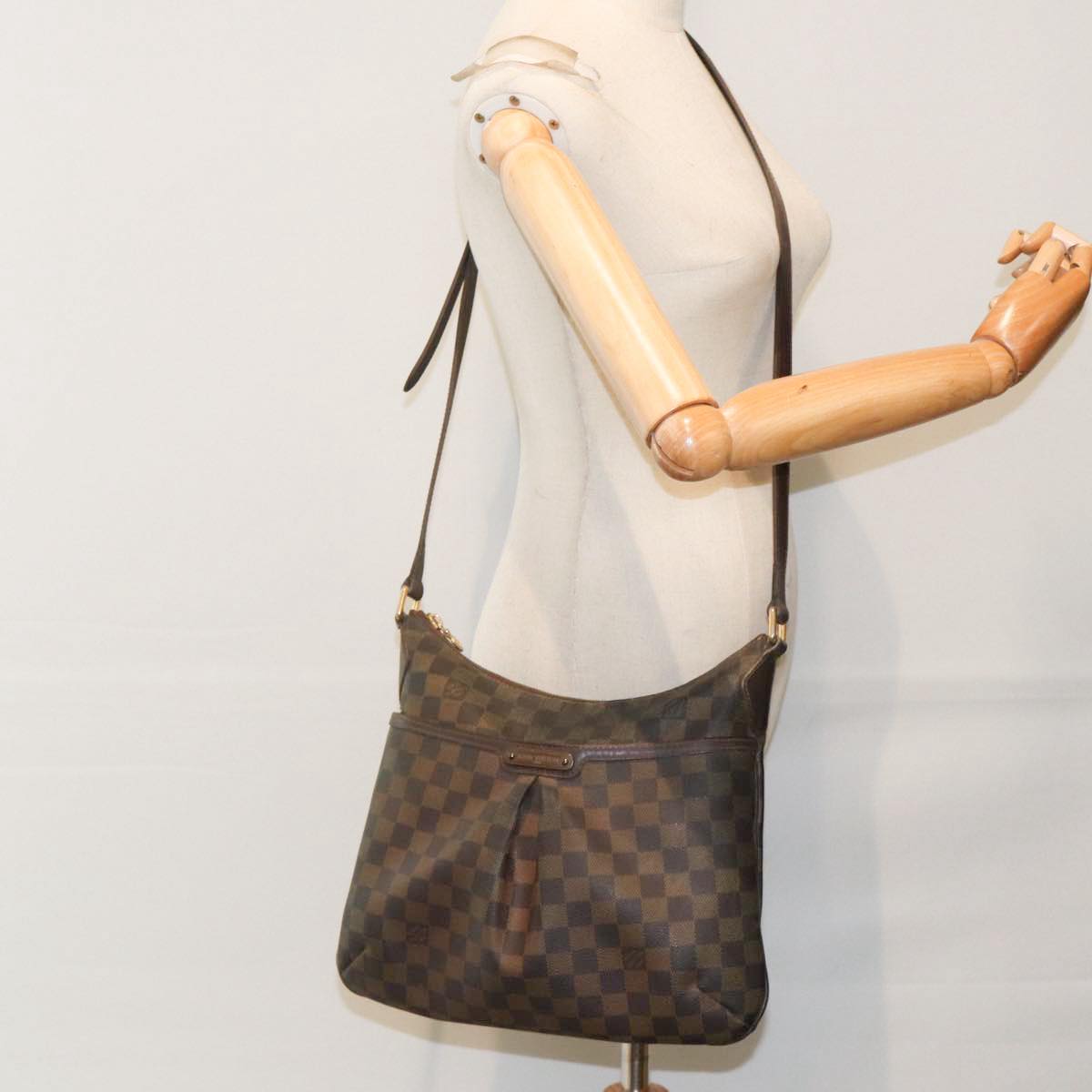 LOUIS VUITTON Damier Ebene Bloomsbury PM Shoulder Bag N42251 LV 87793