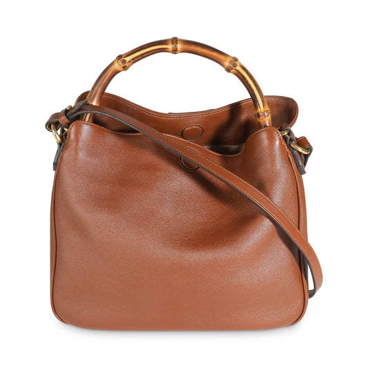 Luxury Gucci Trending 2025 Brown Calfskin Medium Diana Shoulder Bag