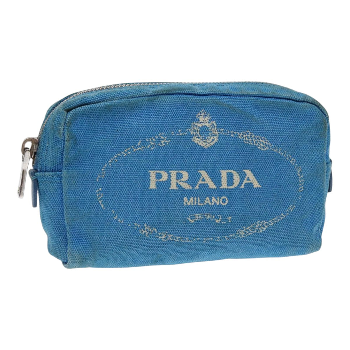 Luxury Prada Pouch Canvas Light Blue  87800