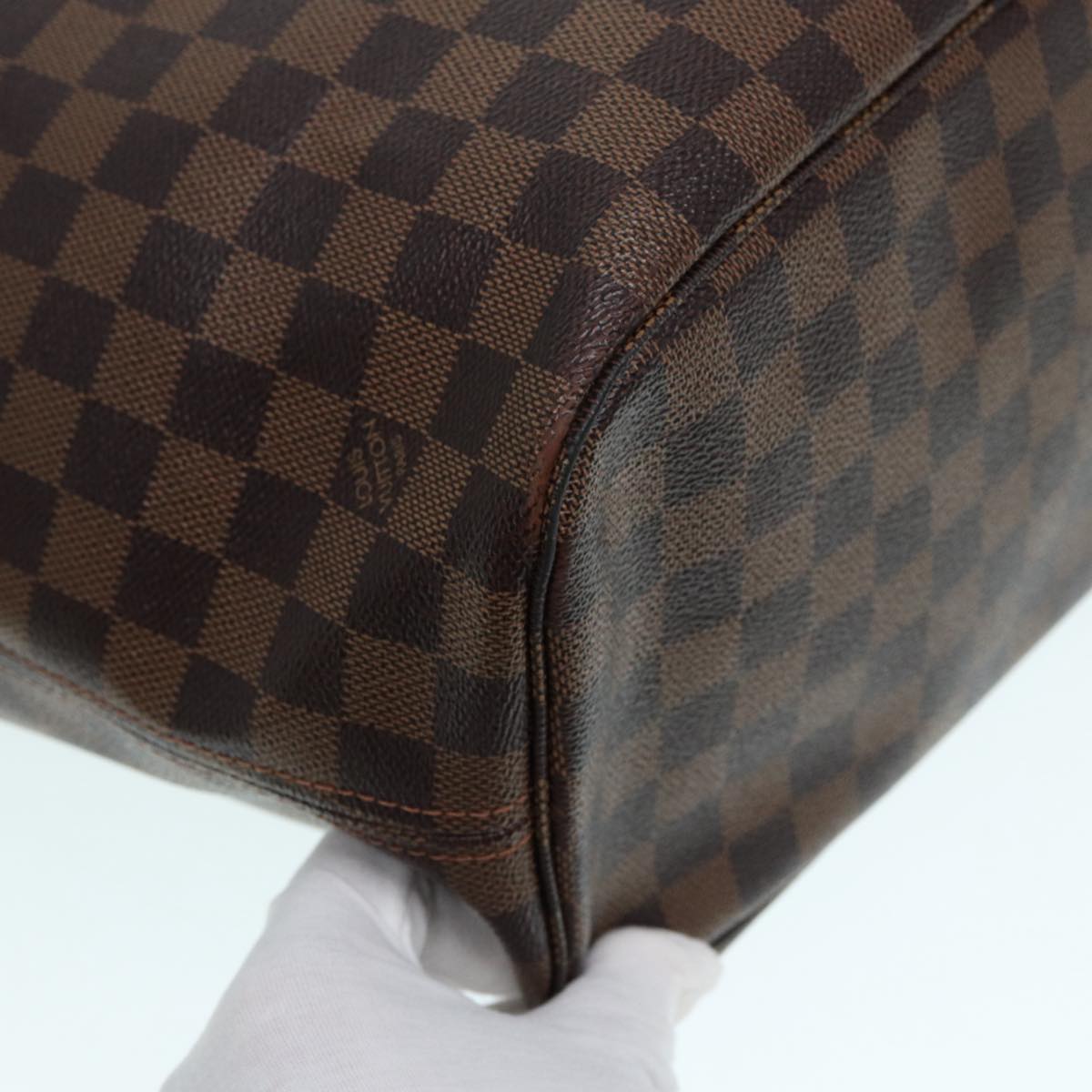LOUIS VUITTON Damier Ebene Neverfull MM Tote Bag N51105 LV 87833