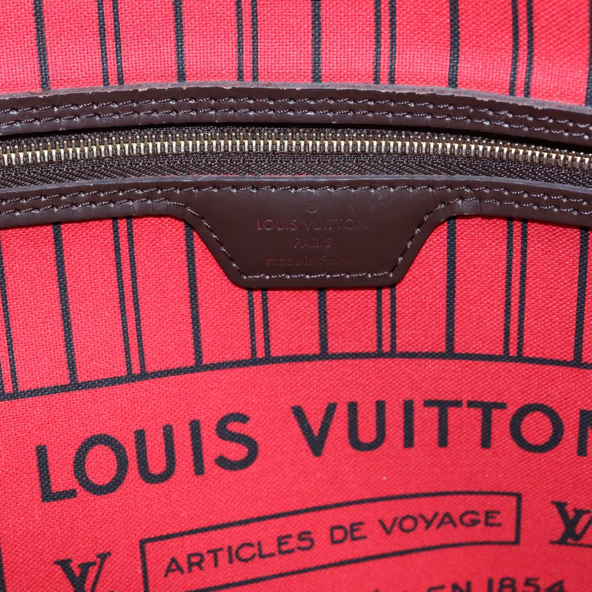 LOUIS VUITTON Damier Ebene Neverfull MM Tote Bag N51105 LV 87833