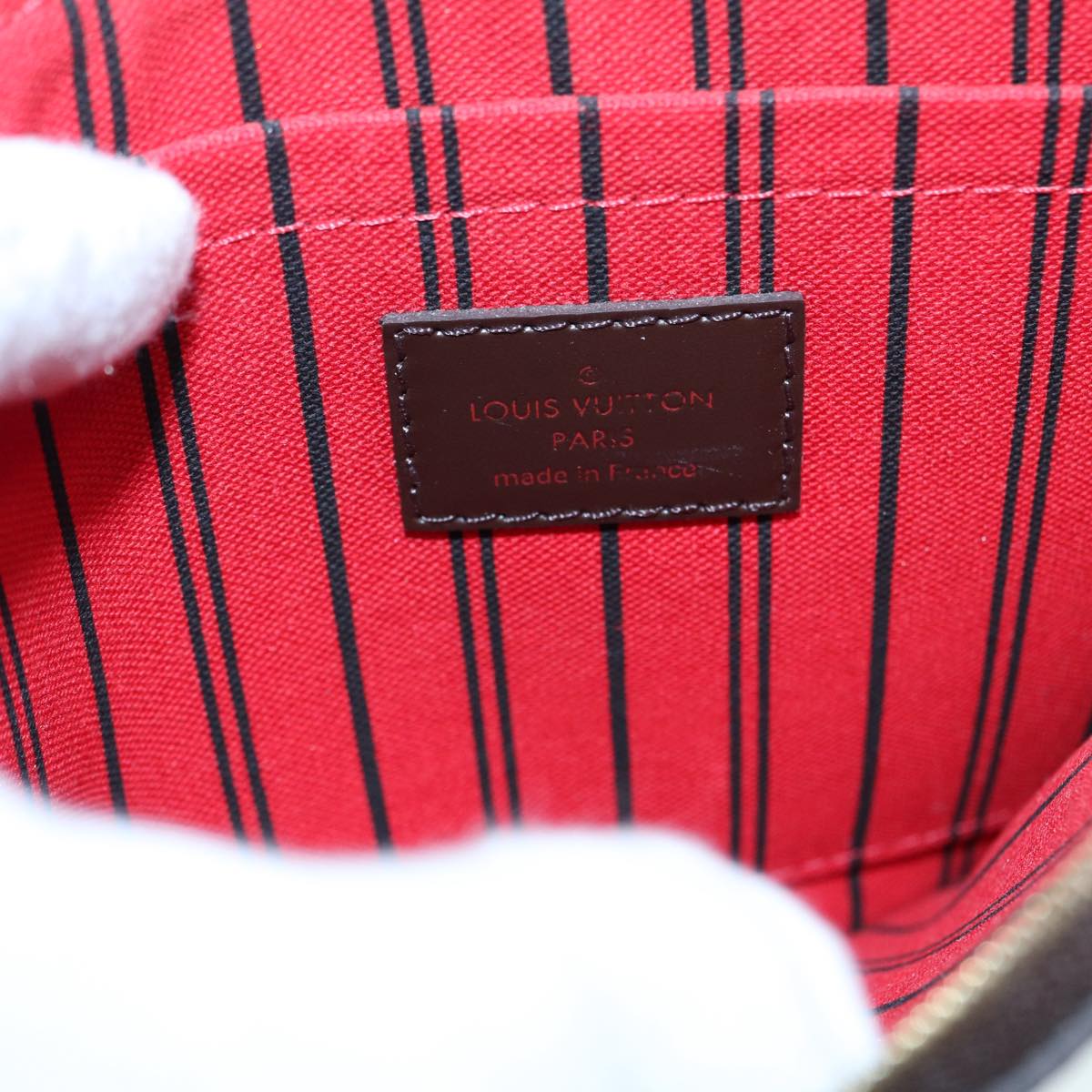LOUIS VUITTON Damier Ebene Neverfull MM Tote Bag N51105 LV 87833