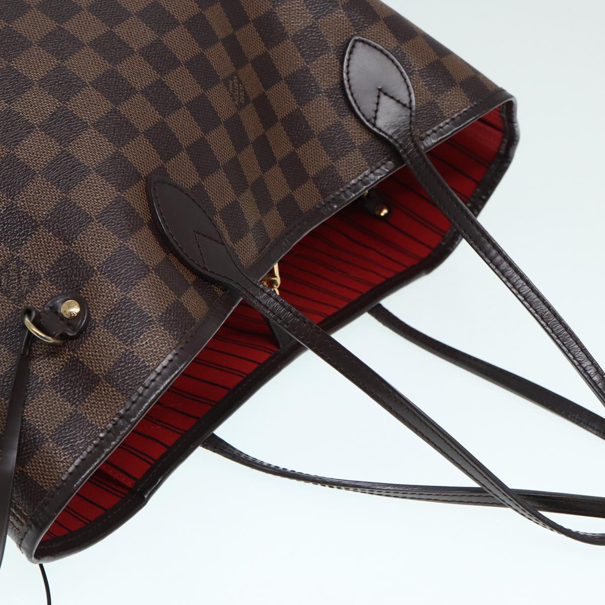 LOUIS VUITTON Damier Ebene Neverfull MM Tote Bag N51105 LV 87833
