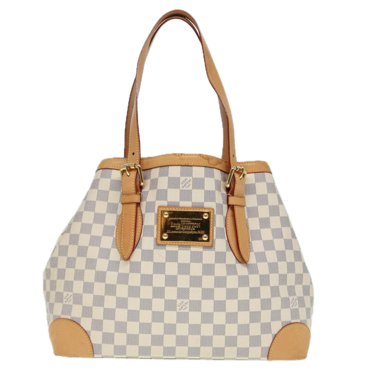 LOUIS VUITTON Damier Azur Hampstead MM Tote Bag N51206 LV 87843