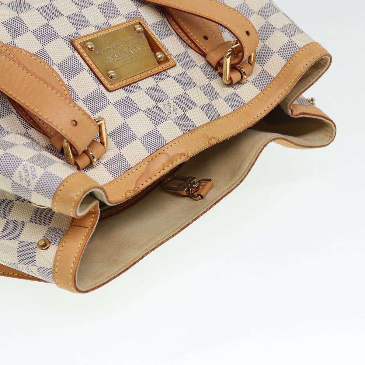 LOUIS VUITTON Damier Azur Hampstead MM Tote Bag N51206 LV 87843
