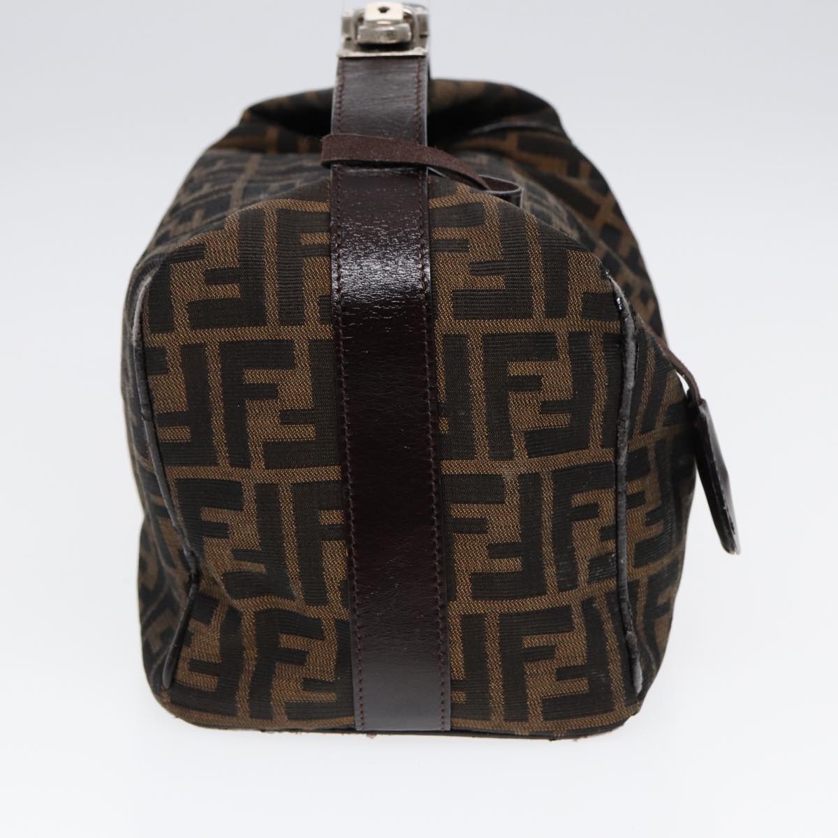 Luxury Fendi Zucca Canvas Vanity Pouch Brown Black Silver87877