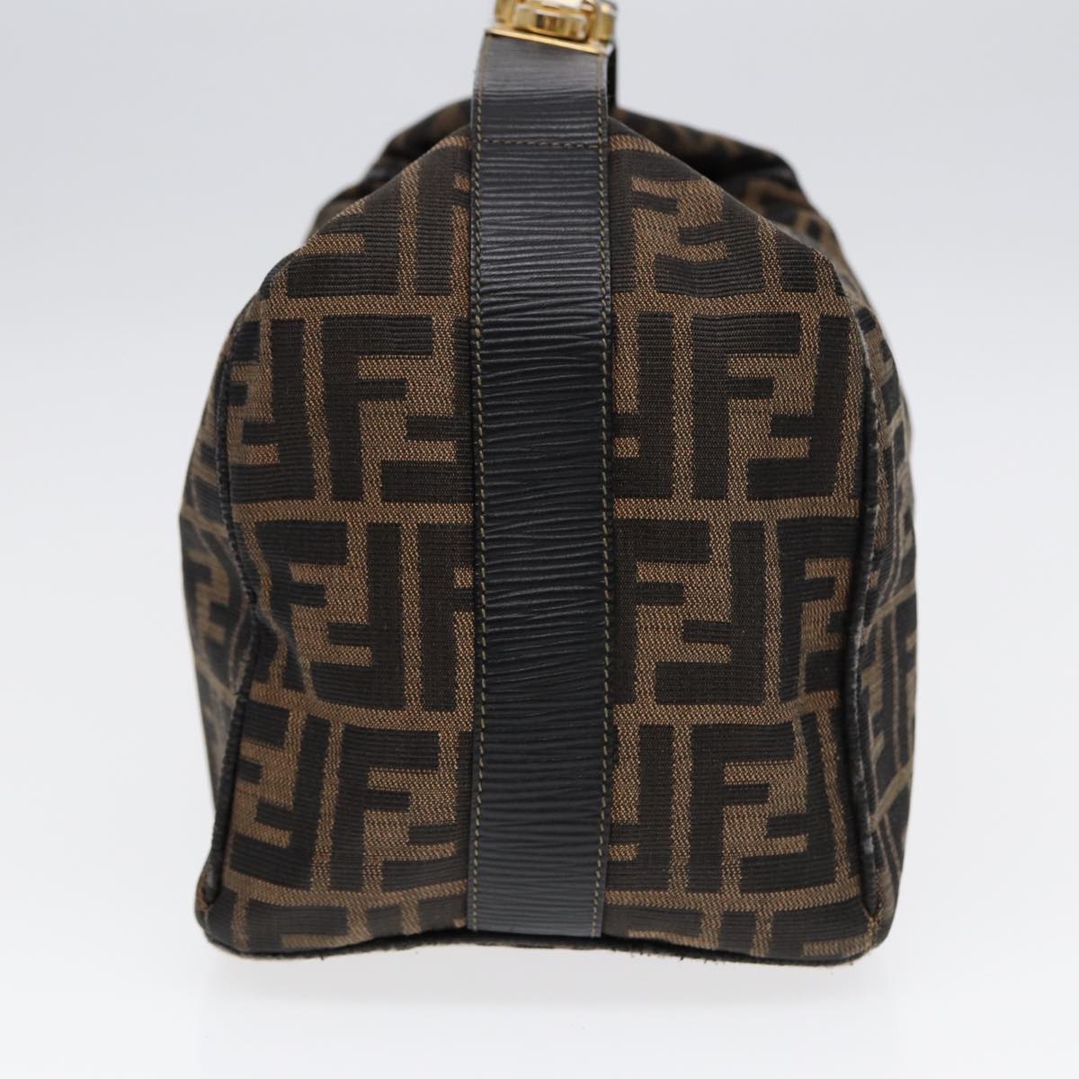 Luxury Fendi Zucca Canvas Vanity Pouch Brown Black gold87878