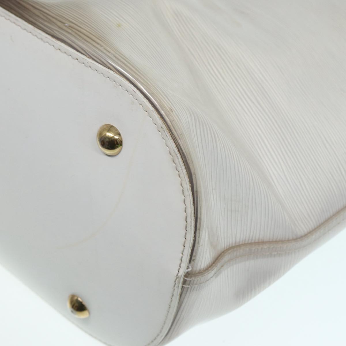 LOUIS VUITTON Epi Plage Lagoon Bay Tote Bag White Clear M92151 LV 87892