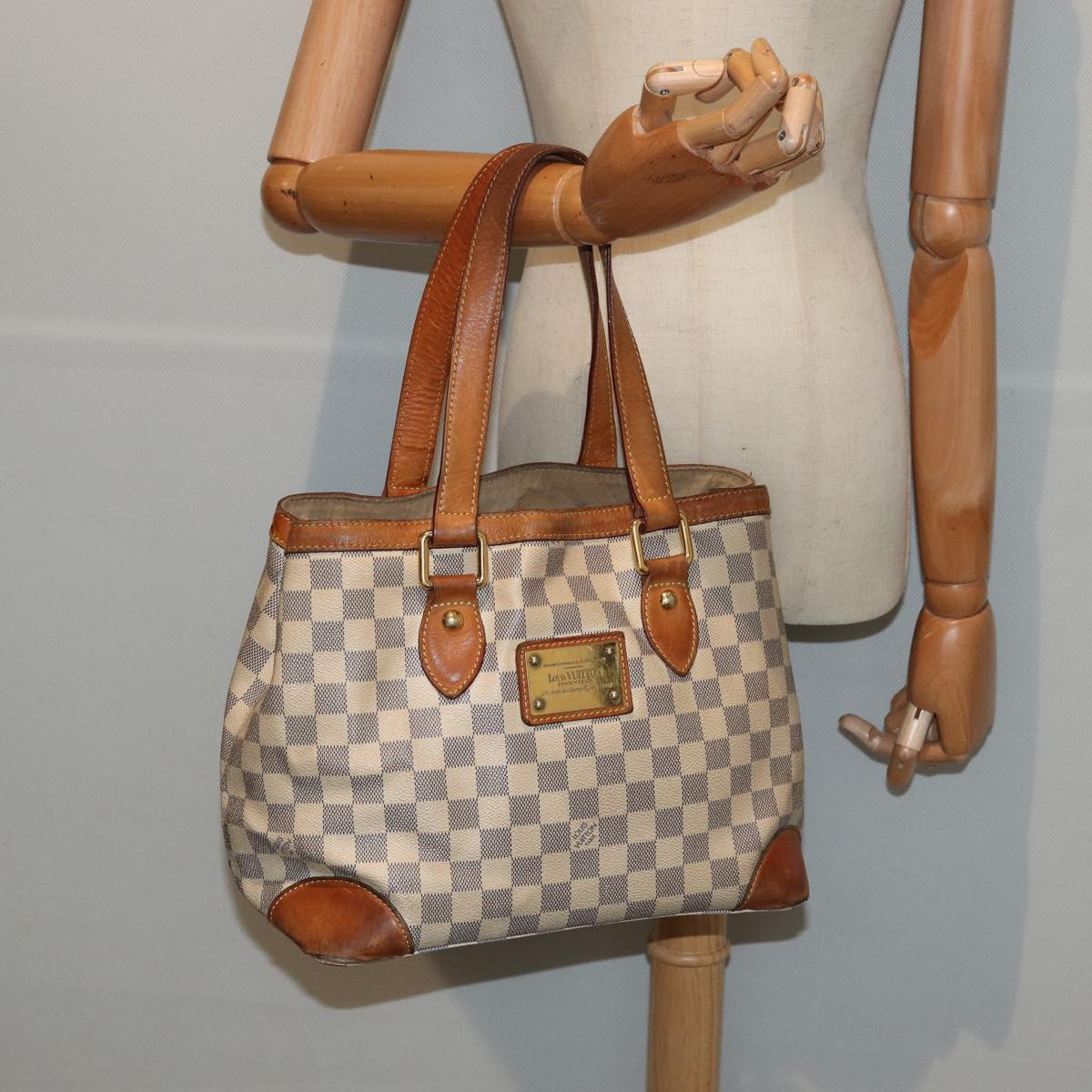 LOUIS VUITTON Damier Azur Hampstead PM Tote Bag N51207 LV 87897