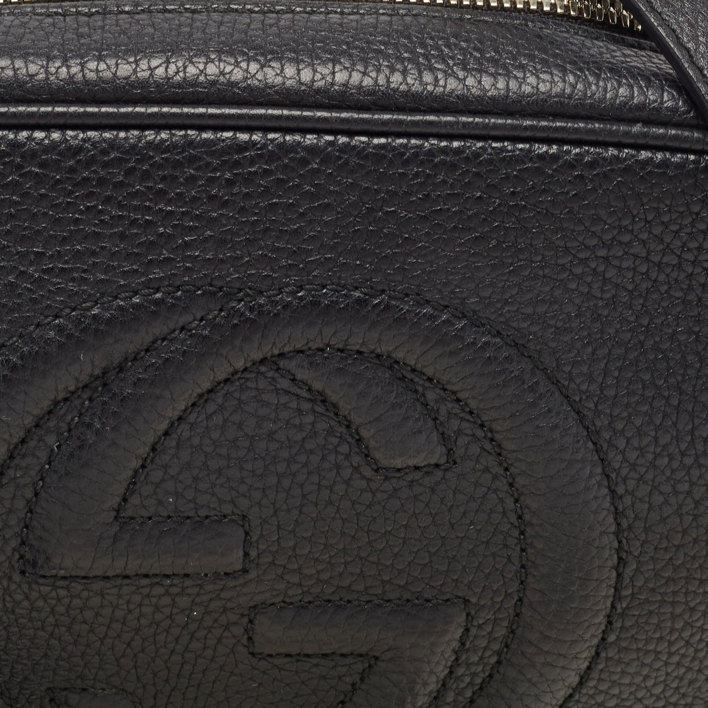 Gucci Black Leather Small Soho Disco Crossbody Bag