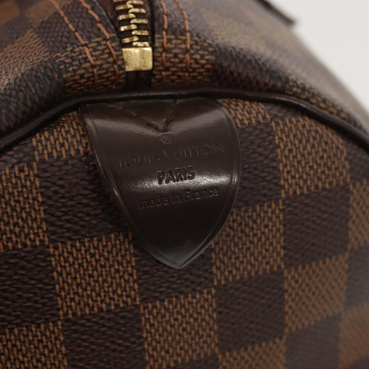 LOUIS VUITTON Damier Ebene Speedy 30 Hand Bag N41364 LV 87973