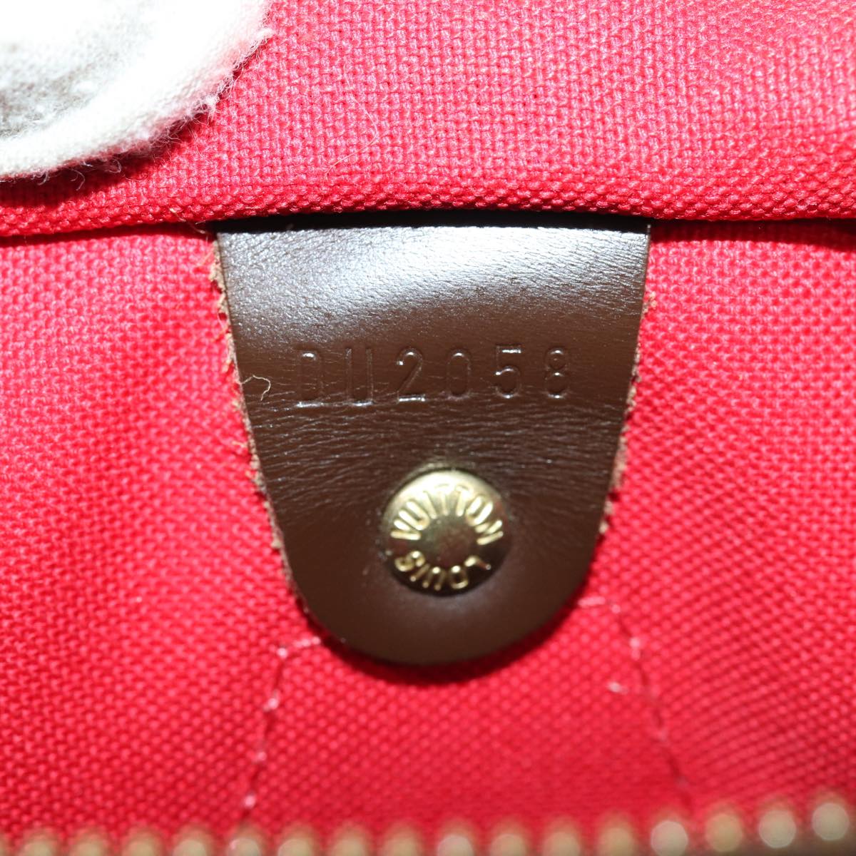 LOUIS VUITTON Damier Ebene Speedy 30 Hand Bag N41364 LV 87973
