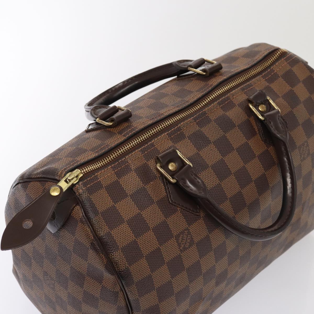 LOUIS VUITTON Damier Ebene Speedy 30 Hand Bag N41364 LV 87973