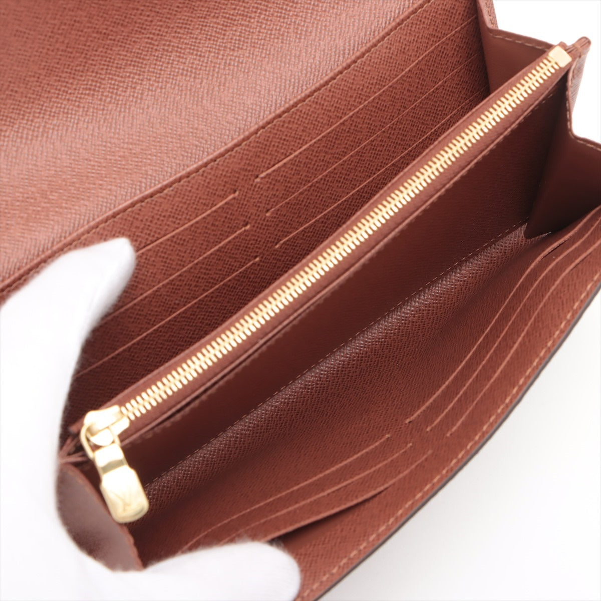 Louis Vuitton Monogram Portfolio Sarah M60531 Brown Long Wallet