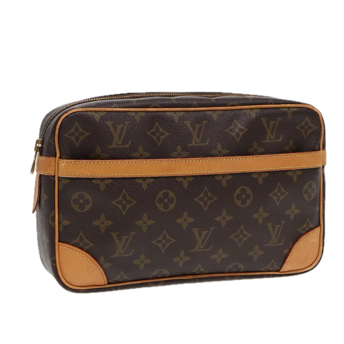 LOUIS VUITTON Monogram Compiegne 28 Clutch Bag M51845 LV 88000