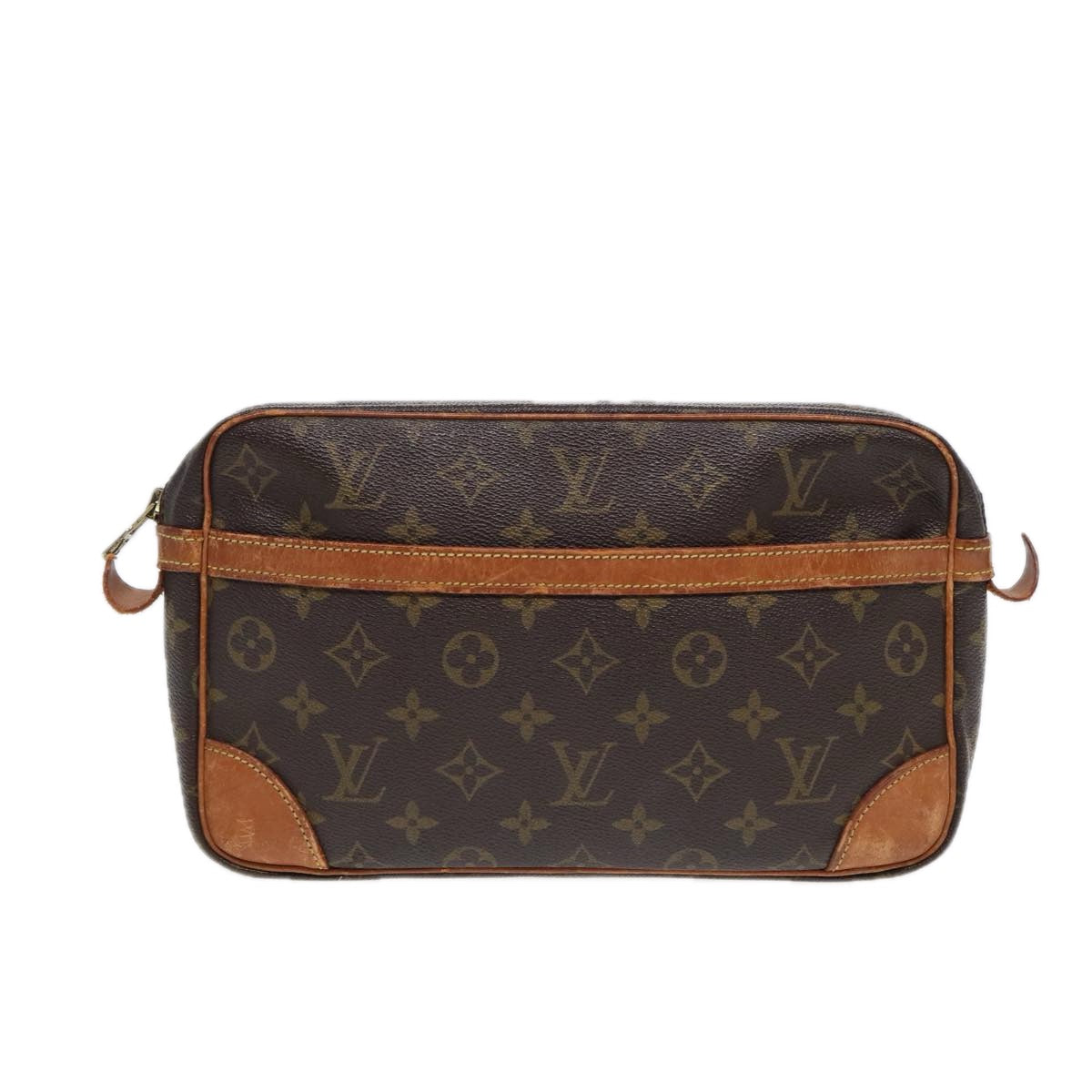 LOUIS VUITTON Monogram Compiegne 28 Clutch Bag M51845 LV 88002