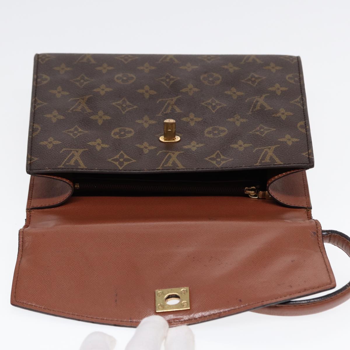 LOUIS VUITTON Monogram Malesherbes Hand Bag M51379 LV 88011
