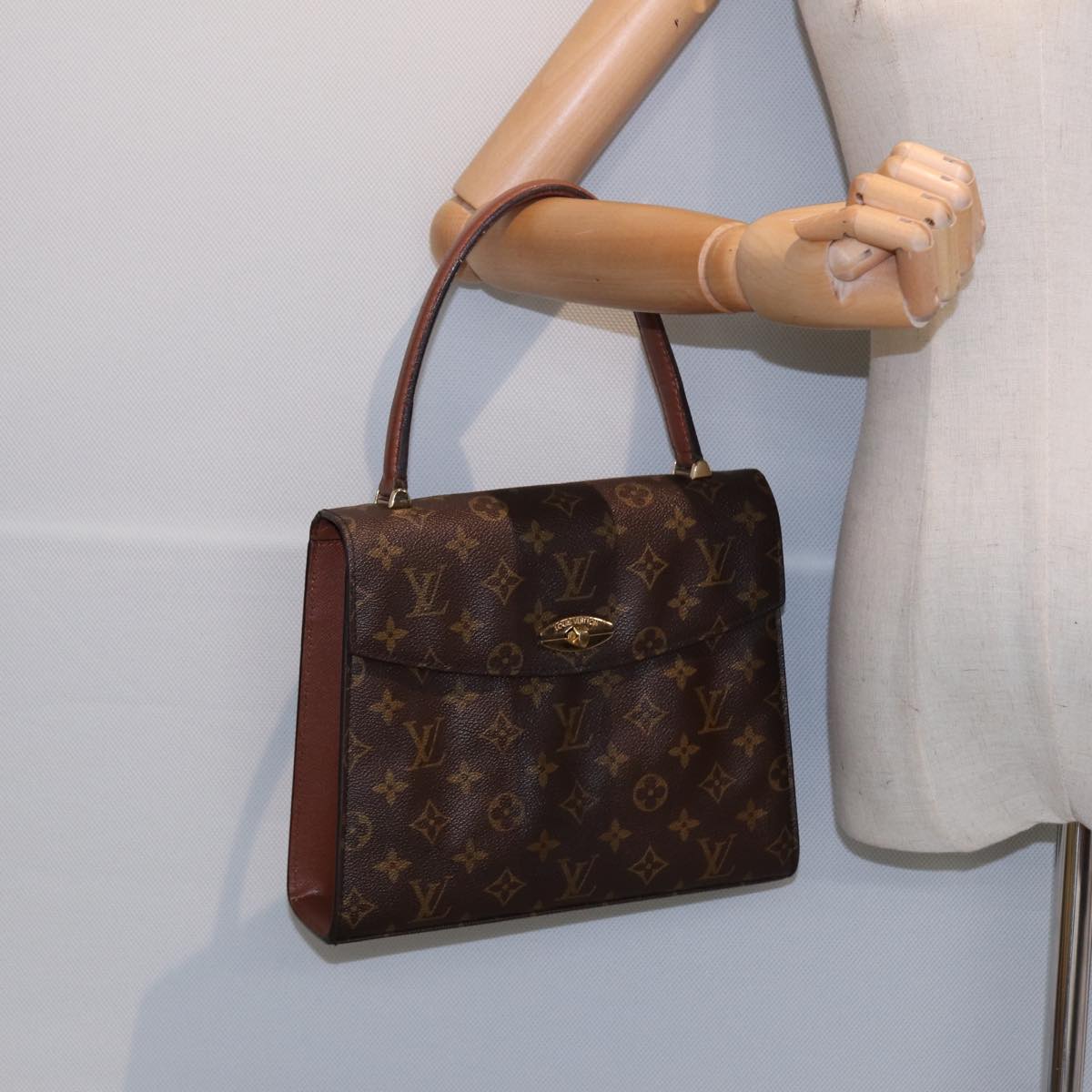 LOUIS VUITTON Monogram Malesherbes Hand Bag M51379 LV 88011