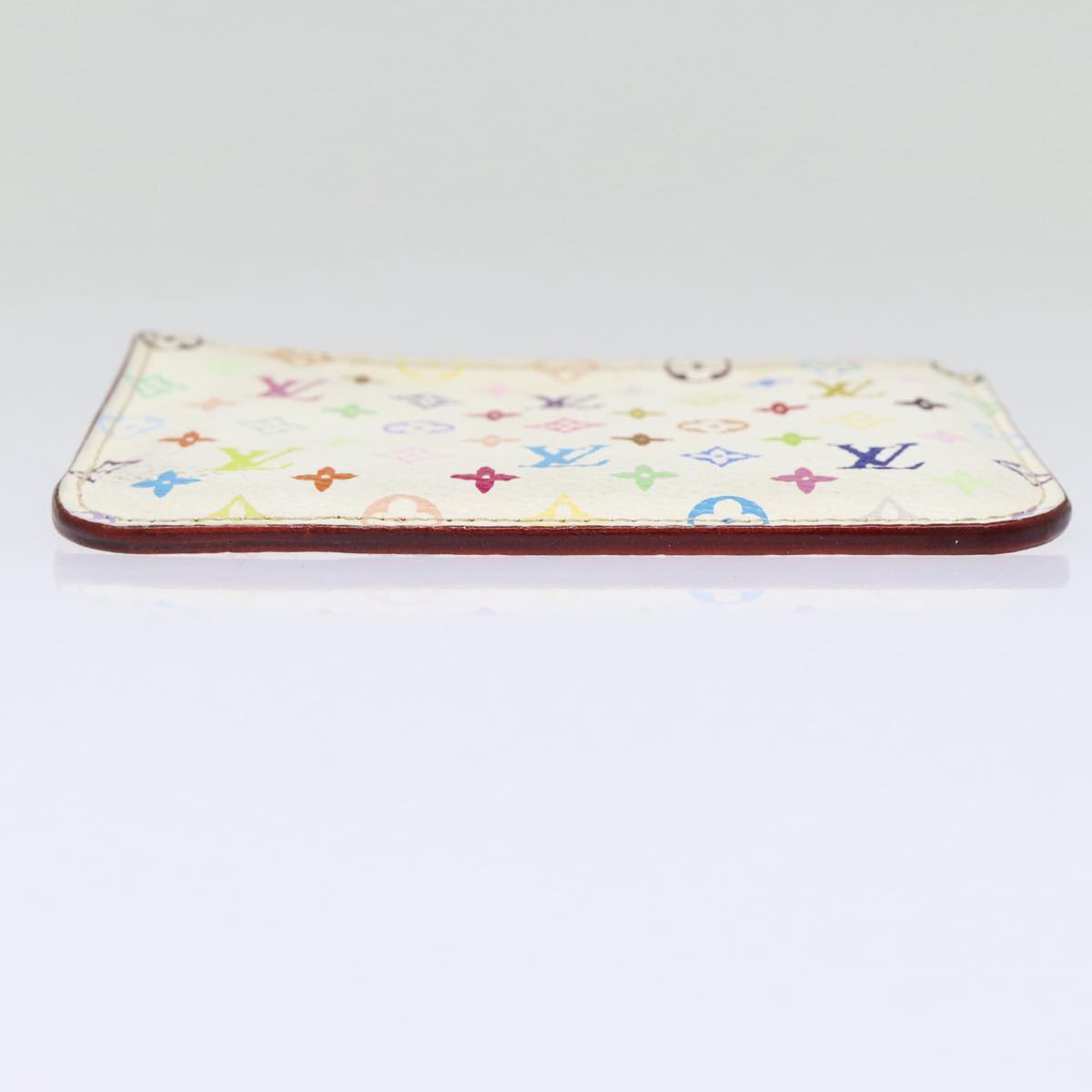 LOUIS VUITTON Multicolor Pochette Cles NM Coin Purse White M93734 LV 88038