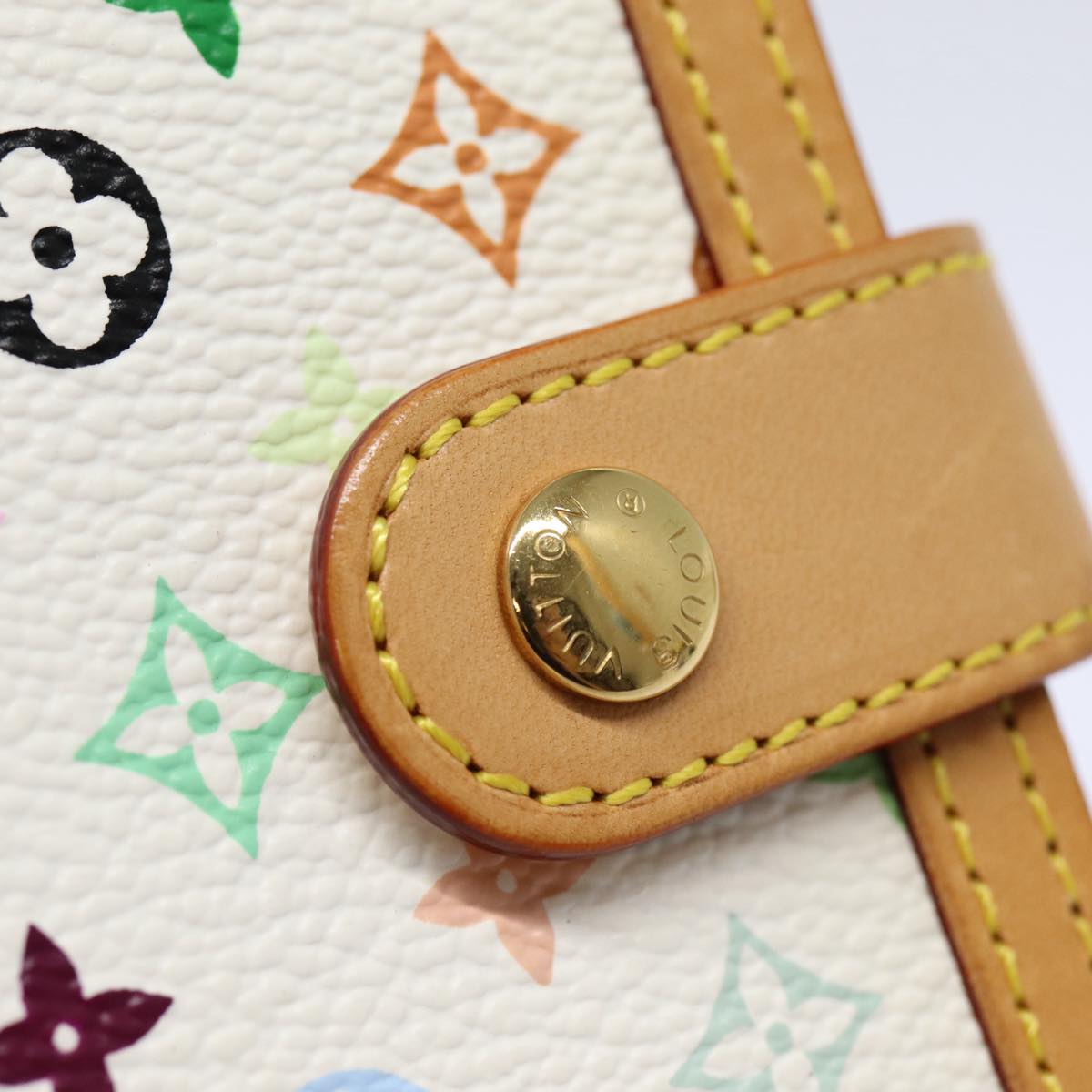 LOUIS VUITTON Multicolor Agenda PM Day Planner Cover White R21074 LV 88064