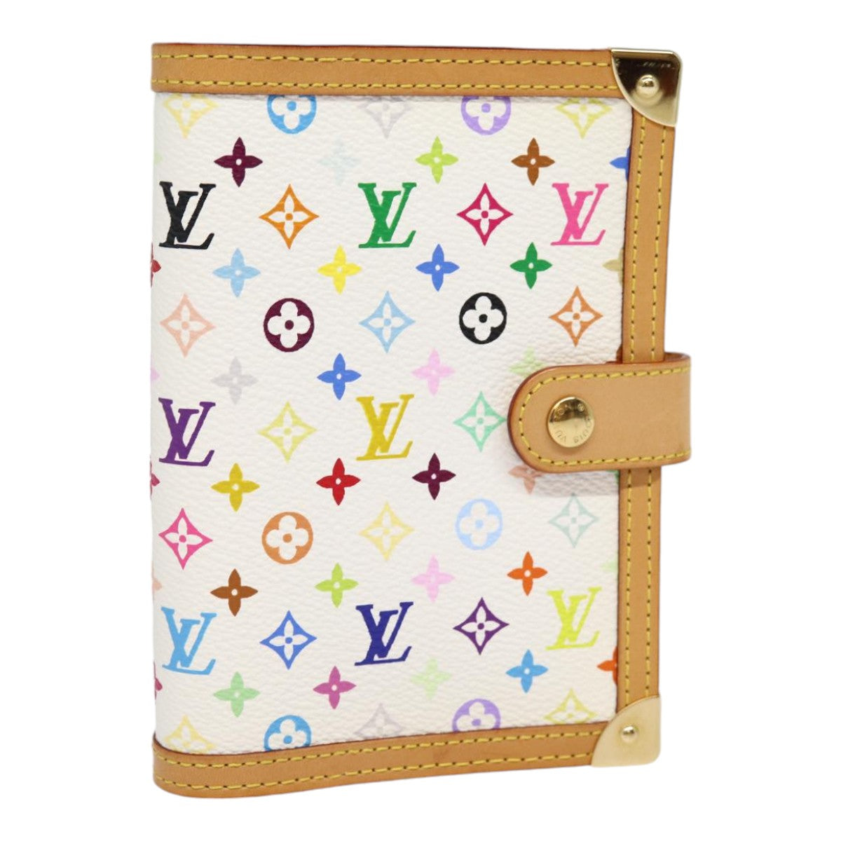LOUIS VUITTON Multicolor Agenda PM Day Planner Cover White R21074 LV 88064